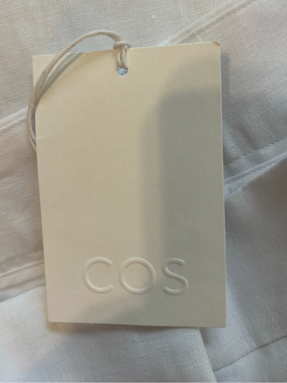 COS Tailored Linen Barrel Leg Pants in White Size 6. NWT